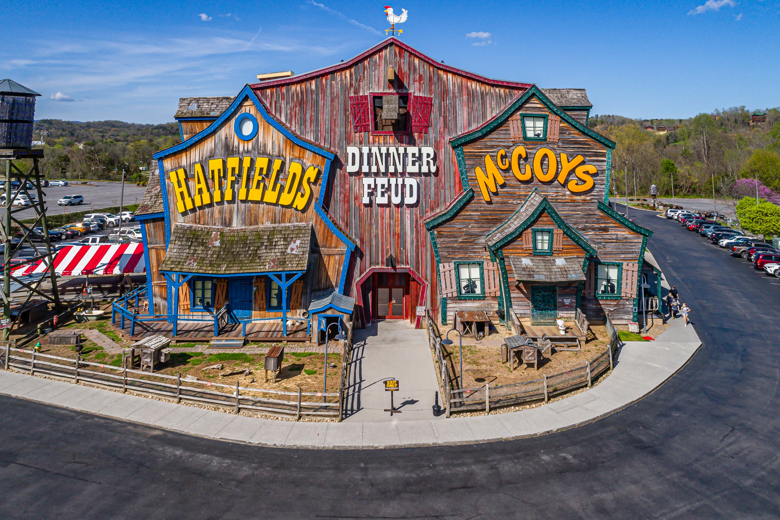Hatfield McCoy Dinner Feud theater near Rustic Rooster Pigeon Forge TN